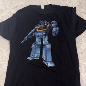 Transformers Soundwave Black Graphic Tee with Robot Design